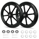 2pcs 20 inch Flat Free Tire And Wheel For Wheelbarrow Garden Wagon Lawn Yard Cart