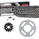 Black Drive Chain And Sprocket Set For Honda XR80R 1985-2003 CRF80F 2004-2013
