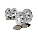 Drilled Slotted Brakes Rotors With Ceramic Brake Pads Replacement For 2010-2015 Lexus RX350 RX450h 12.91 inch Front And 12.17 inch Rear