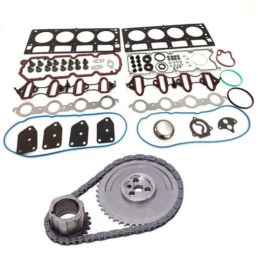 Timing Chain Kit Head Gasket Set For 1997-2004 Chevy GMC Buick Cadillac 4.8L 5.3L