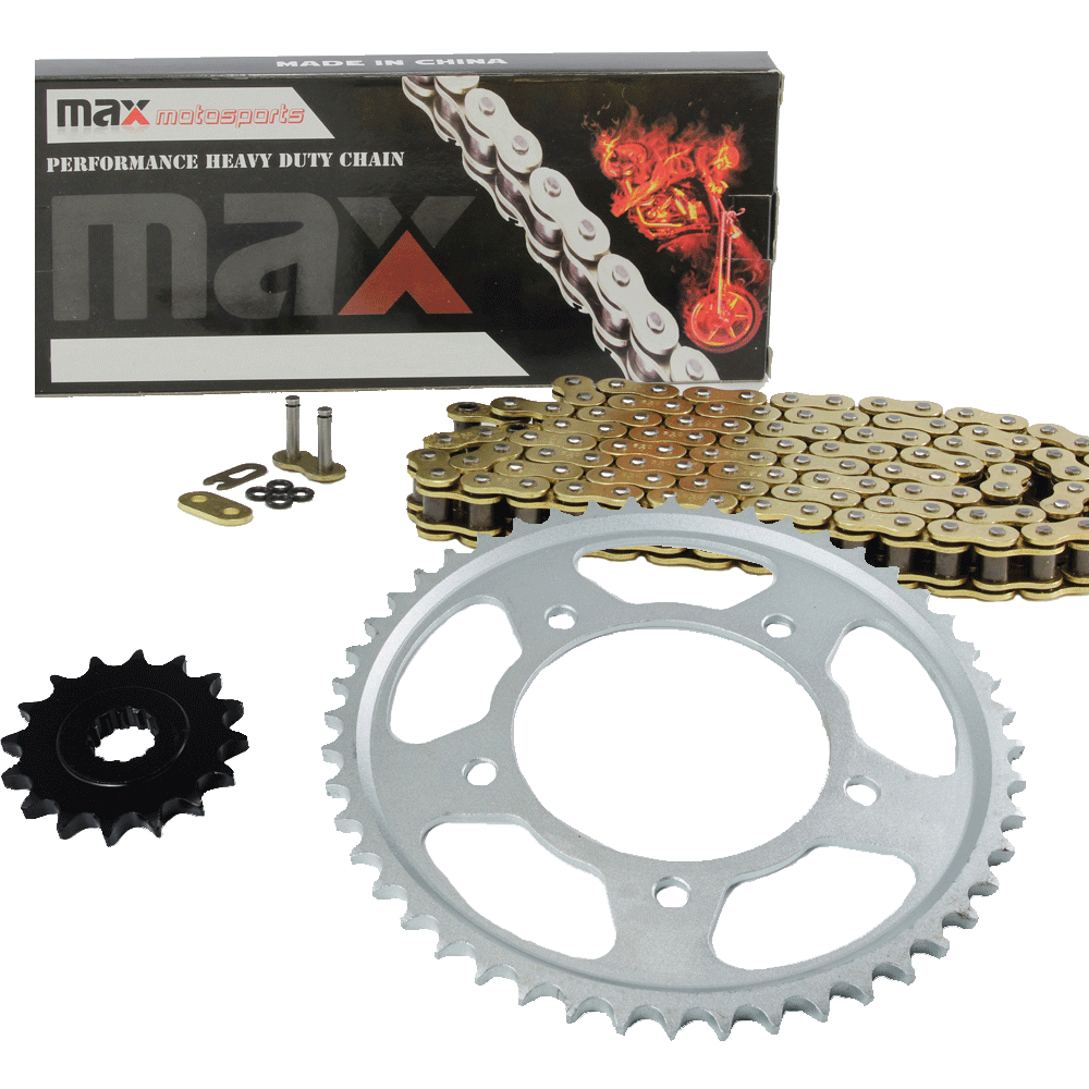 [203-SP001-O530-116-GD] 1999-2002 Yamaha R6 O Ring Chain And Sprockets Set Gold