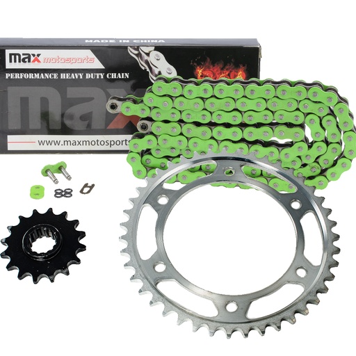 [203-SP006-O525-112-GN] 2003 2004 2005 2006 Honda CBR600RR O Ring Chain And Sprockets Set Green