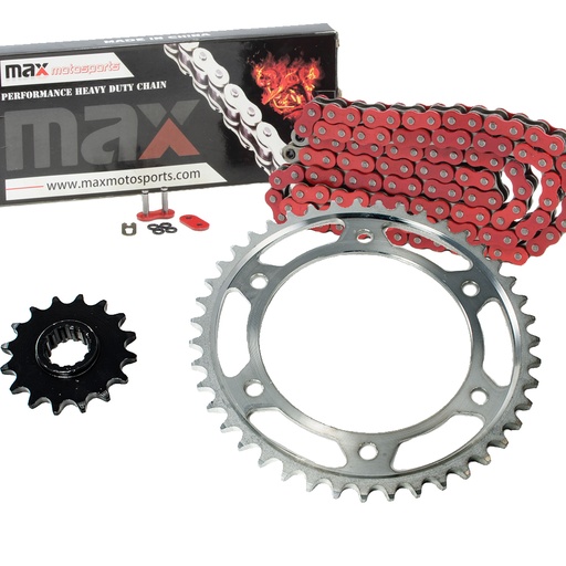 [203-SP006-O525-112-RD] 2003 2004 2005 2006 Honda CBR600RR O Ring Chain And Sprockets Set Red