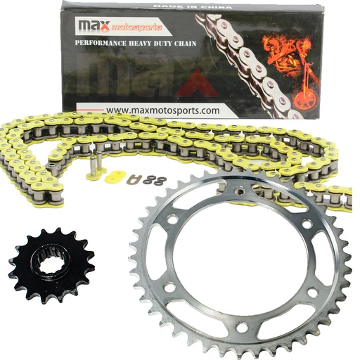 [203-SP006-O525-112-YL] 2003 2004 2005 2006 Honda CBR600RR O Ring Chain And Sprockets Set Yellow
