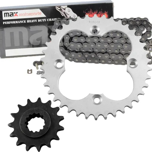 [SP09132-O520-94-BK] Black O Ring Chain And Sprockets Set For 1999-2004 Honda TRX400 EX Sportrax