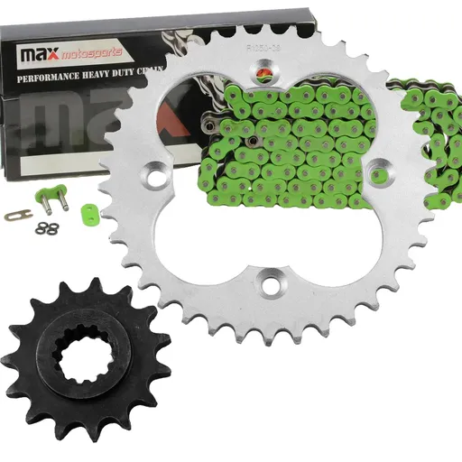 [SP09132-O520-94-GN] Green O Ring Chain And Sprockets Set For 1999-2004 Honda TRX400 EX Sportrax