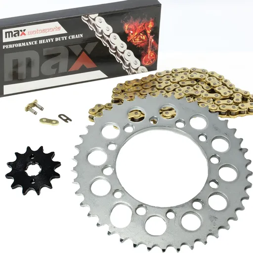 [203-SP019-N520-88-GD] Gold Drive Chain And Sprockets Set For 1994 1995 1996 Honda TRX 200 D Fourtrax Type II