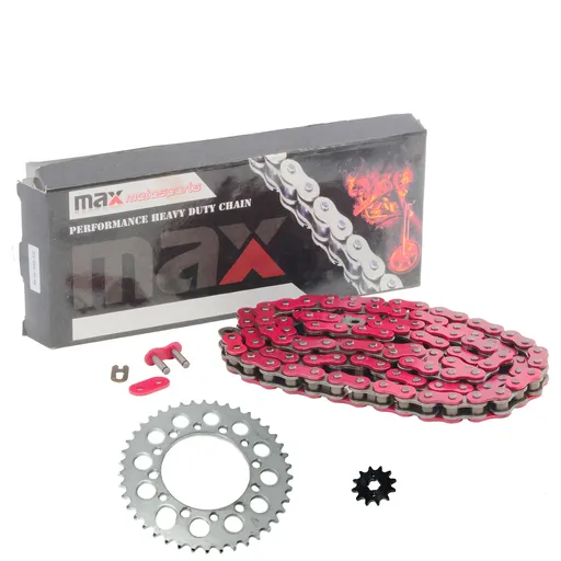 [203-SP019-N520-88-RD] Red Drive Chain And Sprockets Set For 1994 1995 1996 Honda TRX 200 D Fourtrax Type II