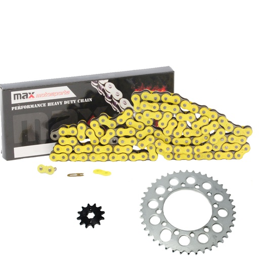 [203-SP019-N520-88-YL] Yellow Drive Chain And Sprockets Set For 1994 1995 1996 Honda TRX 200 D Fourtrax Type II