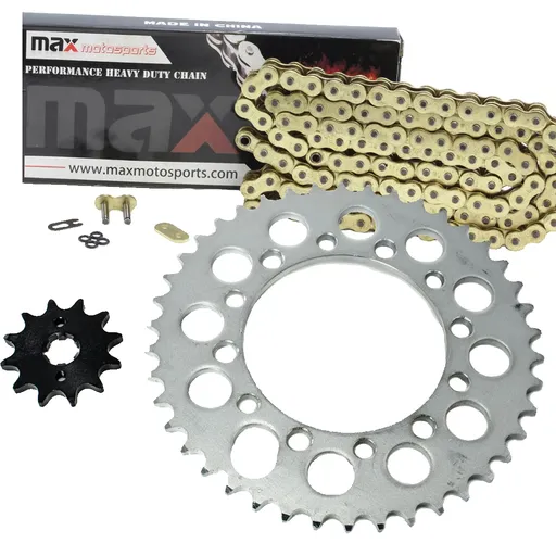 [203-SP019-O520-88-GD] Gold O Ring Chain And Sprocket Set For 1990-1997 Honda Fourtrax 200 Type 2