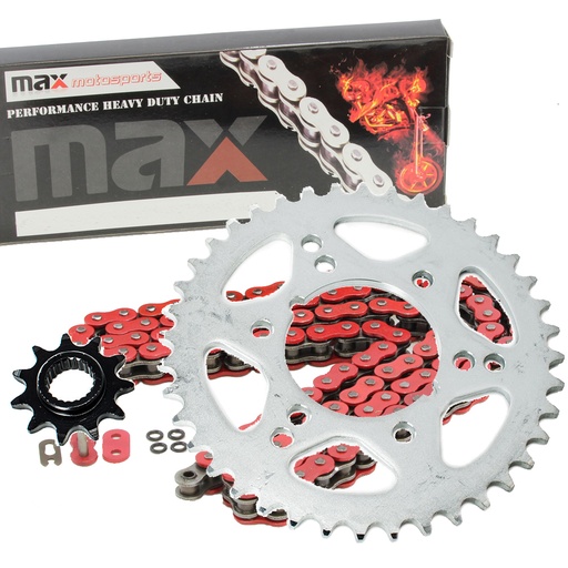 [203-SP036-O520-78-RD] Red O Ring Chain And Sprocket Kit For Polaris Trail Boss 330 2x4 2003-2010
