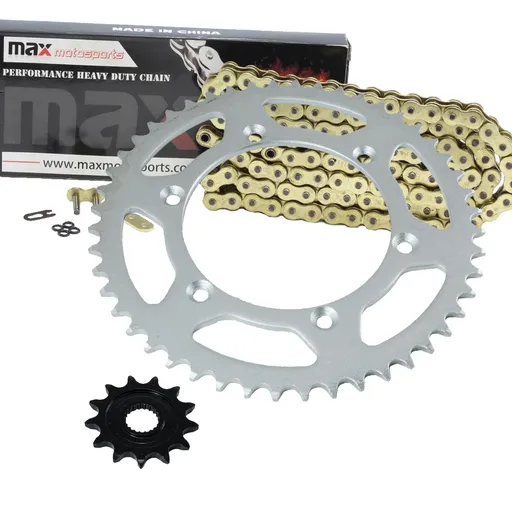 [203-SP084-O520-112-GD] Gold O Ring Chain And Sprocket Kit For 2001-2004 Yamaha YZ250