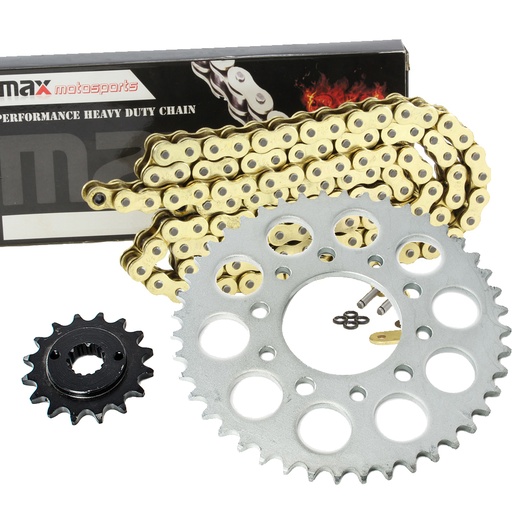 [203-SP094-O520-114-GD] Gold O Ring Chain And Sprocket Set For 2004-2009 Honda CRF250R