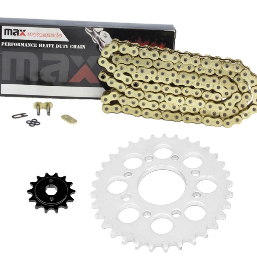 [SP09125-O520-108-GD] Gold O Ring Chain And Sprocket Kit For 1985-2016 Honda Rebel 250 CMX250C