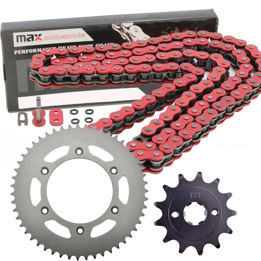 [SP09126-O520-110-RD] Red O Ring Chain And Sprocket Kit For 2003-2018 Honda CRF230F