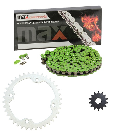 [SP09131-N520-98-GN] 2004-2013 Yamaha YFZ 450 Chain And Sprocket Kit Green