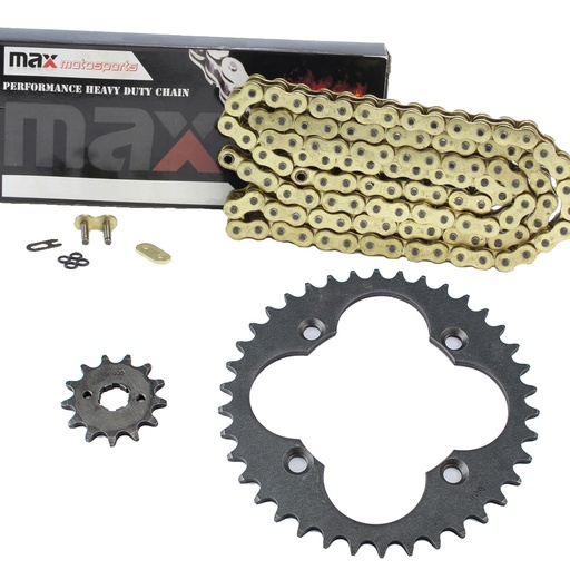 [SP09134-O520-86-GD] Gold O Ring Chain And Sprocket Kit For Honda TRX300EX TRX300X Sportrax 300