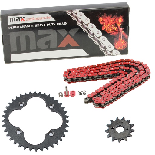 [SP09134-O520-86-RD] Red O Ring Chain And Sprocket Kit For Honda TRX300EX TRX300X Sportrax 300