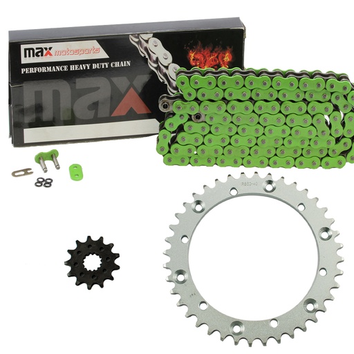 [SP09135-O520-92-GN] Green O Ring Chain And Sprocket Kit For 2001-2005 Yamaha Raptor 660