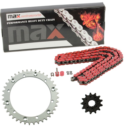 [SP09135-O520-92-RD] Red O Ring Chain And Sprocket Kit For 2001-2005 Yamaha Raptor 660