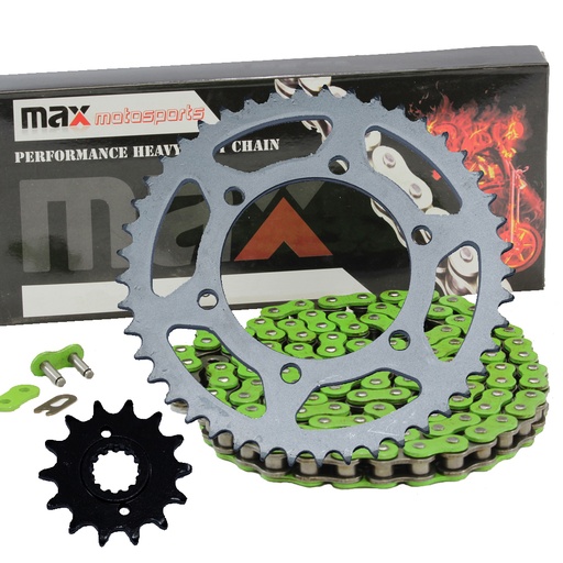 [SP09139-CH-N520-98-GN] 1989-2004 Yamaha Warrior 350 Chain And Sprocket Set Green