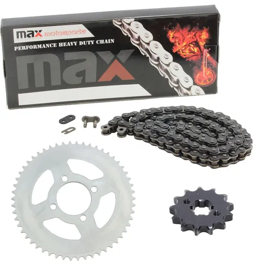 [SP09140-N428-122-BK_01] 2002-2018 Yamaha TTR 125  Chain And Sprocket Kit Black