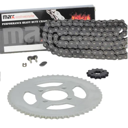 [SP09140-N428-122-BK] 2002 2003 2004 Yamaha TTR 125 Chain And Sprockets Set Black