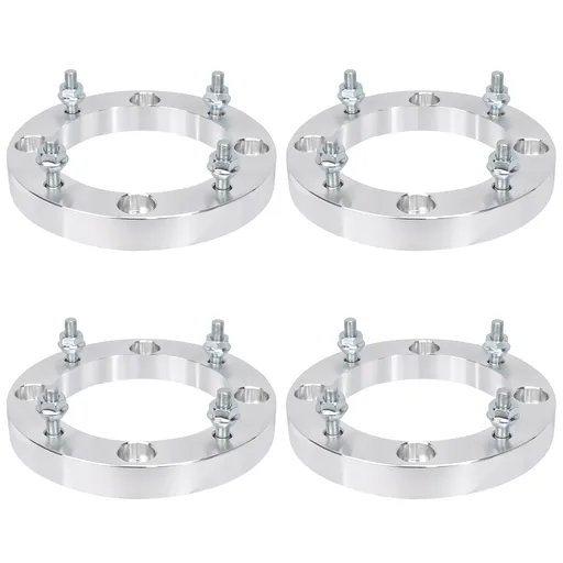 [227-WP210A*4] 4x156 Wheel Spacers 1 inch 131mm Hub Bore 3/8"-24 Studs For Polaris Ranger Sportsman RZR 4pcs