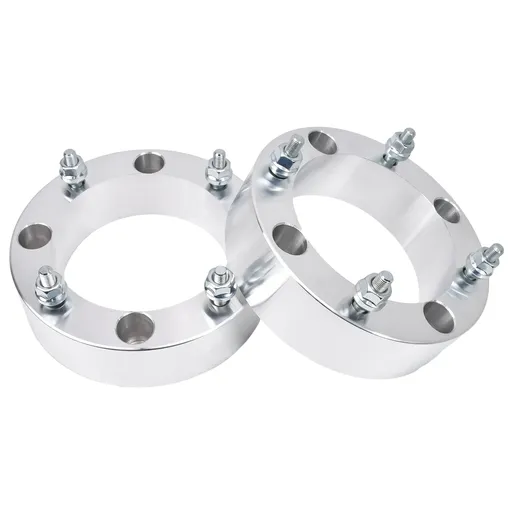 [227-WP212B*2] 4x156 Wheel Spacers 2 Inch 131mm Hub Bore 3/8"-24 Studs For Polaris Ranger Sportsman RZR 2pcs