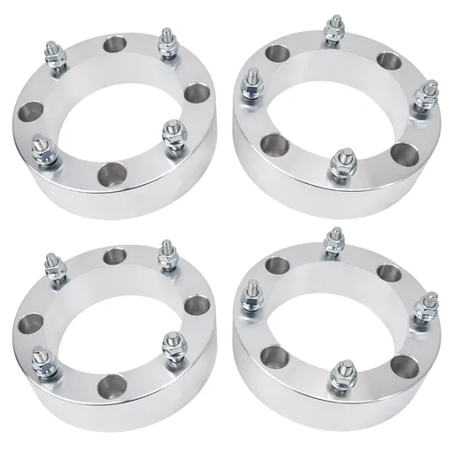 [227-WP212B*4] 4x156 Wheel Spacers 2 Inch 131mm Hub Bore 3/8"-24 Studs For Polaris Ranger Sportsman RZR 4pcs
