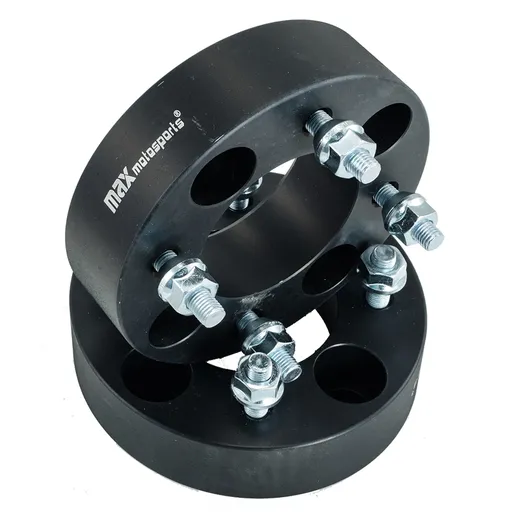 [227-WP405V*2] 1.5 inch 4x110 Wheel Spacers For Honda Suzuki 76mm Hub Bore With 10×1.25 Studs Black 2pcs