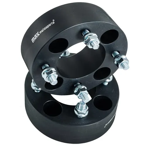 [WP20197*2] 4x4 Wheel Spacers 2 inch 1/2"x20 Studs 68.5mm Hub Bore For EZ GO Club Car Golf Cart Black 2pcs