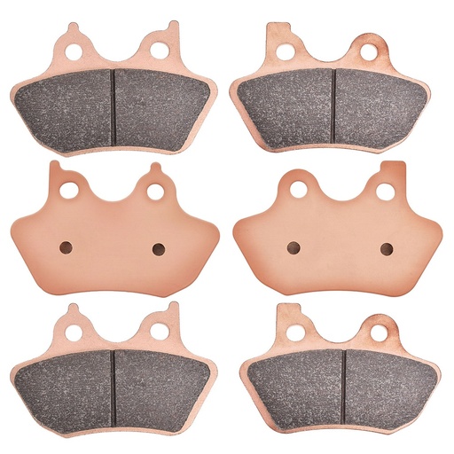 [201-AT400*3_1] 2000-2007 Harley Davidson Touring Flhtcui Electra Glide Ultra Classic Front Rear Sintered Brake Pads