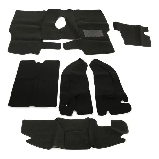 [509-KA005] 6 Piece Floor Mat Set For 1997-2006 Jeep Wrangler TJ Carpet Kit Black