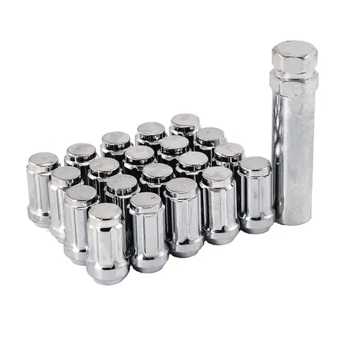 [253-LN009] 12 x 1.5 Wheel Lug Nuts 20pcs & Locking Wheel Nut Key For Honda Acura Chevy Ford