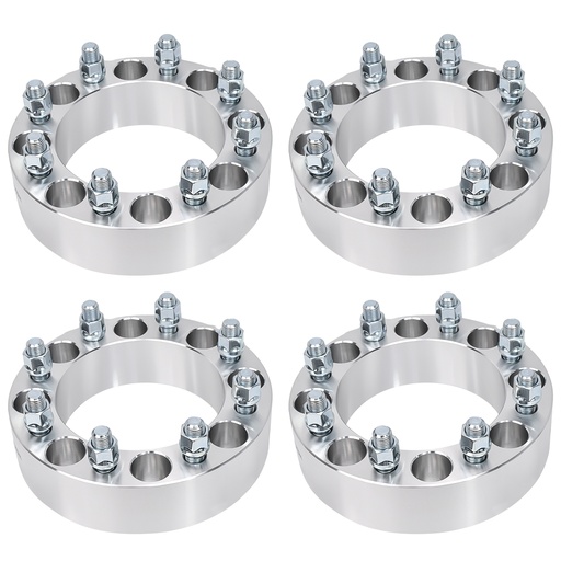 [227-WP012B*4] 8x170 2 inch Wheel Spacers 125mm Hub Bore M14x2.0 Studs For Ford F250 F350 Excursion Heavy Duty 4pcs