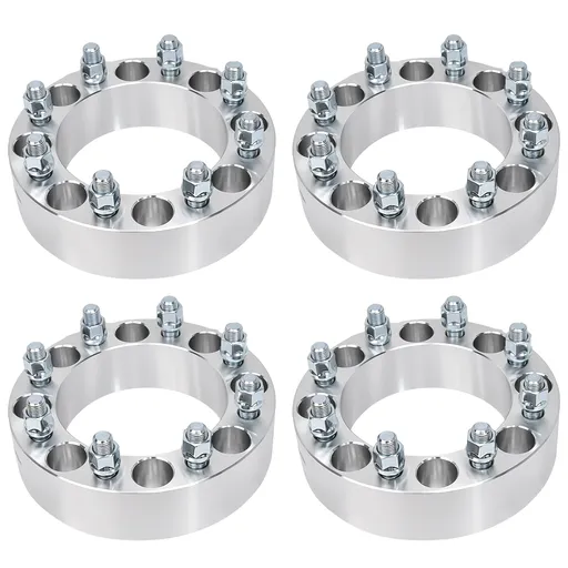 [227-WP012B*4] 8x170 2 inch Wheel Spacers 125mm Hub Bore M14x2.0 Studs For Ford F250 F350 Excursion Heavy Duty 4pcs