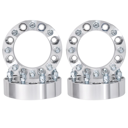 [227-WP040A*4] 2 inch 8 x 6.5 Wheel Spacers For Ford F250 F350 Dodge Ram 2500 Chevy 9/16 Studs 4pcs