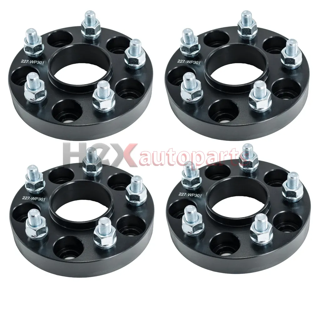 KAX 1 Inch Hubcentric Wheel Spacers – 5x114.3, 66.1mm Bore, M12x1.25, 4pc Set, 6061 T6 Aluminum