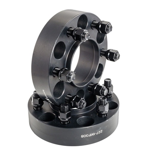 [227-WP308*2] 6x135 Wheel Spacers 1.5 inch Hubcentric 87mm Hub Bore M14x2.0 Studs For Ford Ford F150 Black 2pcs