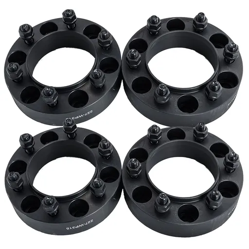 [227-WP315B*4] 6x5.5 Wheel Spacers 6x139.7 1.5 inch Hubcentric 106mm Hub Bore M12x1.5 Studs For Toyota Tacoma 4Runner Tundra FJ Cruiser Black 4pcs