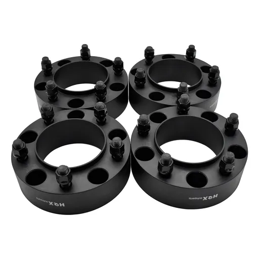 [227-WP318*4] 5x150 Wheel Spacers 2 inch Hub Centric 110mm Hub Bore M14x1.5 Studs For Toyota Tundra Sequoia Lexus LX470 Black 4pcs