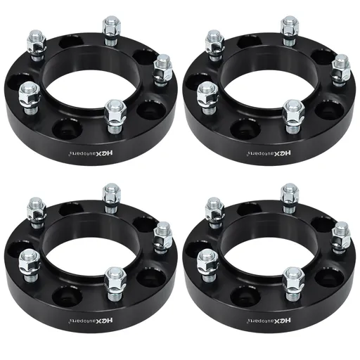 [227-WP320A*4] 5x150 Wheel Spacers 1.25 inch Hub Centric 110mm Hub Bore M14x1.5 Studs For Toyota Tundra Sequoia Lexus LX470 Black 4pcs