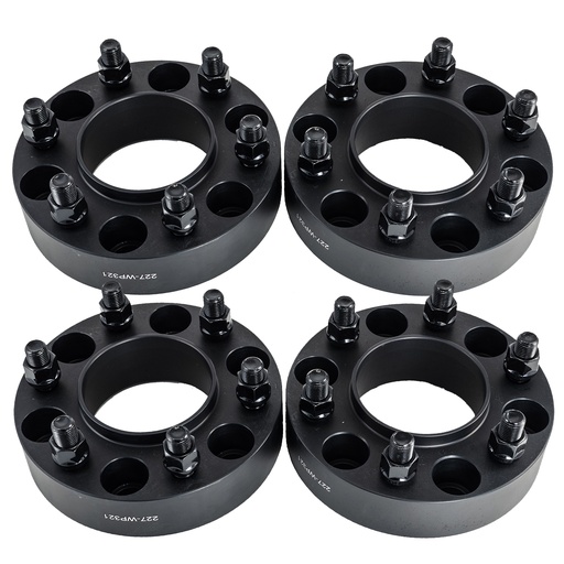 [227-WP321A*4] 6x135 Wheel Spacers 1.5 inch Hubcentric 87mm Hub Bore M14x1.5 Studs For Ford F150 Raptor Black 4pcs