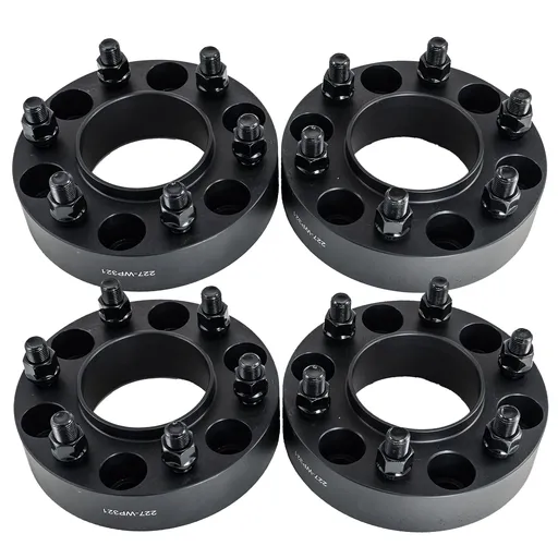 [227-WP321AV*4] 6x135 Wheel Spacers 1.5 inch Hubcentric 87mm Hub Bore M14x1.5 Studs For Ford F150 Raptor Black 4pcs