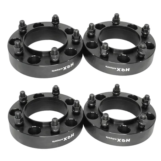 [WP05755*4] 5x5.5 Hub Centric Wheel Spacers 2 inch 77.8mm Hub Bore M14x1.5 Studs For Ram 1500 2012-2017 Black 4pcs