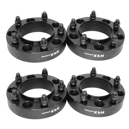 [WP05755*4] 5x5.5 Wheel Spacers Hubcentric 2 inch 77.8mm Hub Bore M14x1.5 Studs For 2012-2017 Ram 1500 Black 4pcs