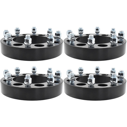 [WP06951A*4] 8x6.5 to 8x180 Wheel Adapters 1.5 inch 130mm Hub Bore M14x1.5 Studs For Chevy Silverado 2500HD 3500HD 4pcs