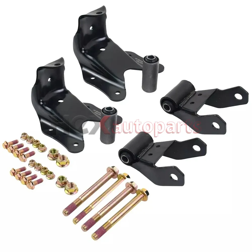 Rear Leaf Spring Shackle Bracket Pair Set For Chevy Silverado & GMC Sierra 1500 (1999-2013)
