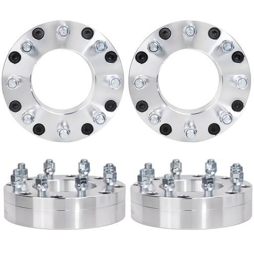 [WP21321*4] 2 inch 6x5.5 to 8x6.5 Wheel Adapters 6x139.7 Hub to 8x165.1 Wheel For Chevy GMC 4pcs